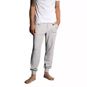 Onzie Hot Yoga Mens Sweat Pant 506 Khaki NWOT